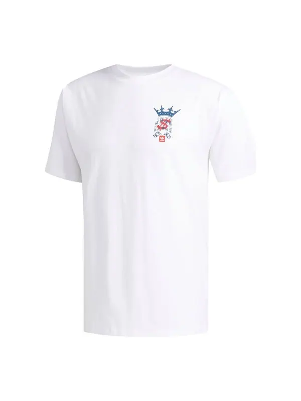 Футболка originals wehaultee skateboard printing sports round neck short sleeve white Adidas — изображение 1 из 4, белый