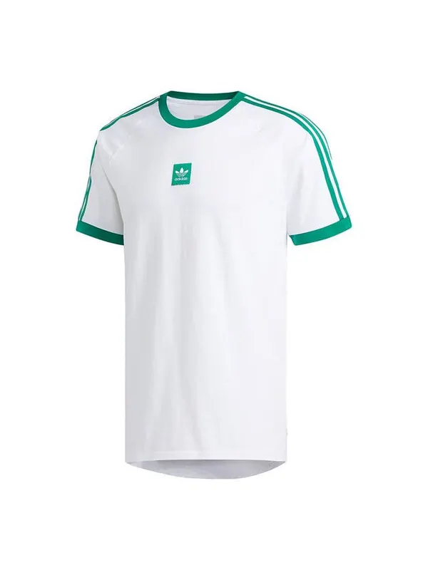 Футболка originals printing casual sports round neck short sleeve white Adidas — изображение 1 из 4, белый