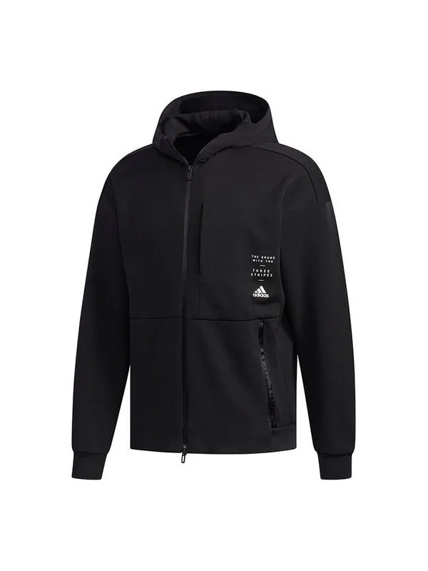 Куртка adidas Id Sweat Hd Casual Sports Jacket Men s Black — изображение 1 из 4, черный