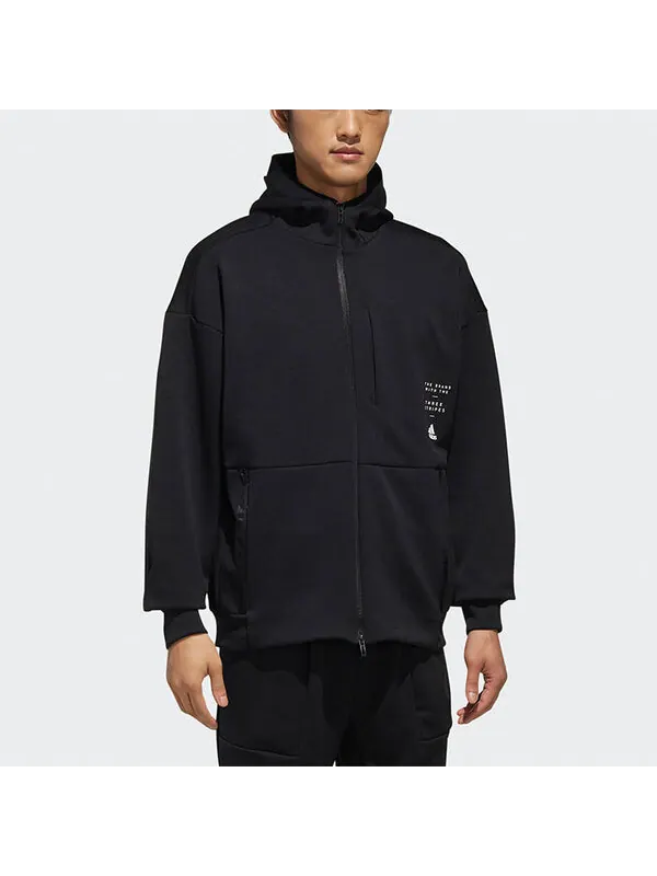 Куртка adidas Id Sweat Hd Casual Sports Jacket Men s Black — изображение 3 из 4, черный