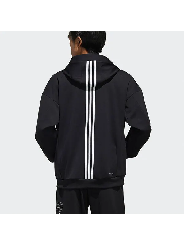 Куртка adidas Id Sweat Hd Casual Sports Jacket Men s Black — изображение 4 из 4, черный