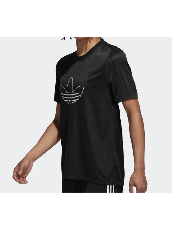Футболка оригинальные спортивные с круглым вырезом и коротким рукавом Adidas — изображение 3 из 4, черный