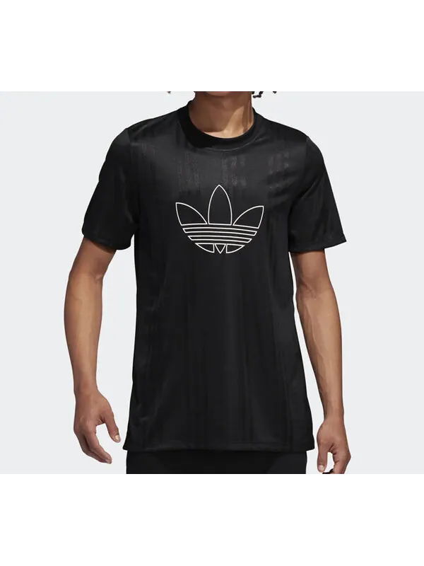 Футболка оригинальные спортивные с круглым вырезом и коротким рукавом Adidas — изображение 4 из 4, черный