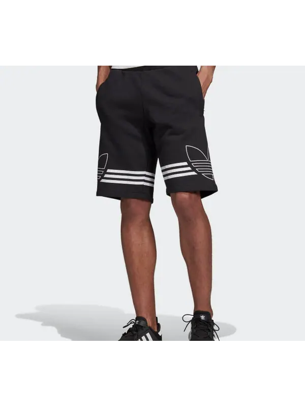 Шорты originals side large printing shorts black Adidas — изображение 3 из 4, черный
