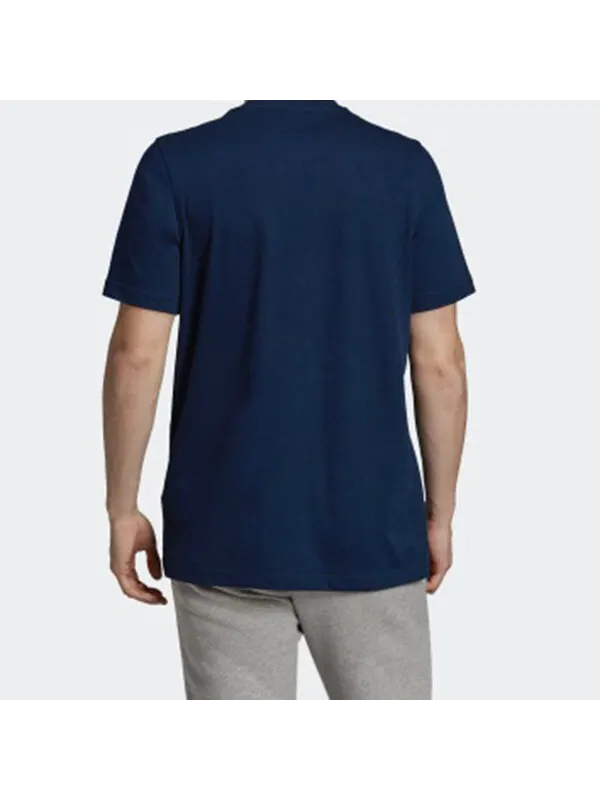 Футболка men's originals trefoil tee colleage alphabet printing breathable short sleeve blue Adidas — изображение 4 из 4