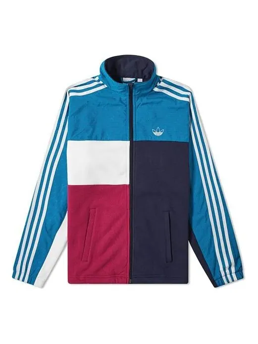 Куртка adidas originals Asymm Full-Zip Track Jacket 'Active Teal/Berry' — изображение 1 из 4, синий