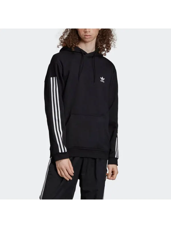 Толстовка adidas originals Lock Up Fleece Lined Casual Sports Pullover Black — изображение 4 из 4, черный