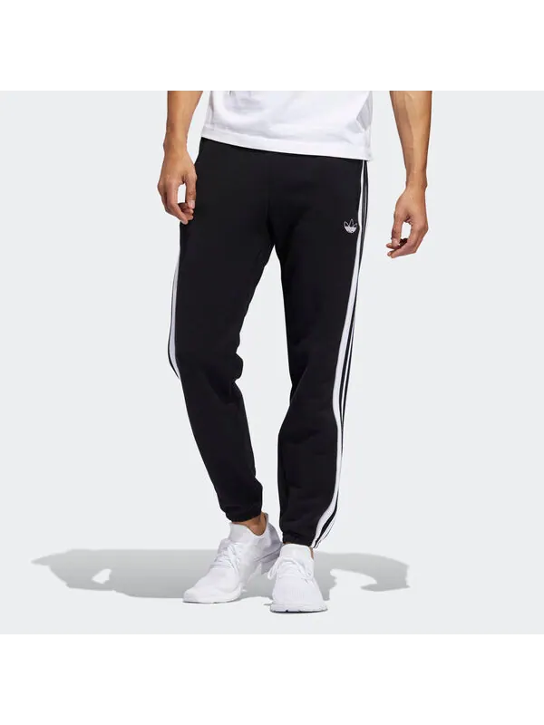 Спортивные штаны adidas originals 3-Stripe Panel Sweatpants logo — изображение 2 из 4, черный