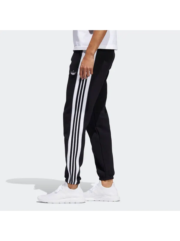 Спортивные штаны adidas originals 3-Stripe Panel Sweatpants logo — изображение 4 из 4, черный