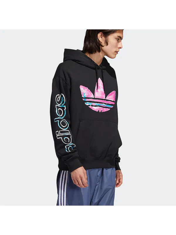 Толстовка men's originals watercolor printing black Adidas — изображение 4 из 4, черный