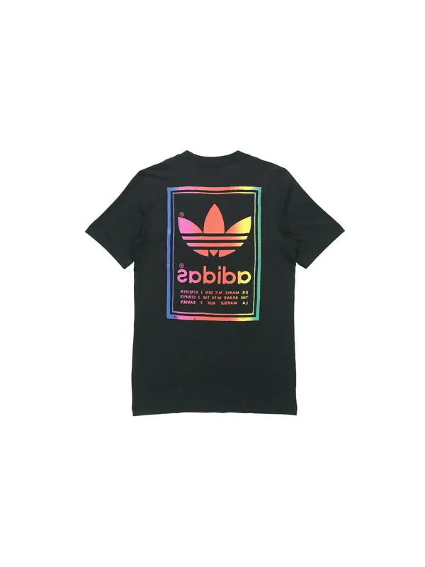Футболка оригиналы винтажная футболка градиент логотип короткий рукав Adidas — изображение 2 из 4, черный