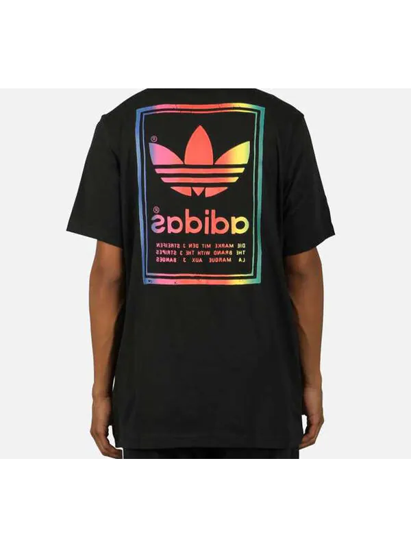 Футболка оригиналы винтажная футболка градиент логотип короткий рукав Adidas — изображение 4 из 4, черный