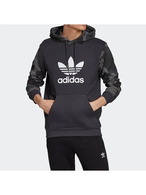 Толстовка Men's adidas originals Casual Camouflage Black — изображение 3 из 4, черный