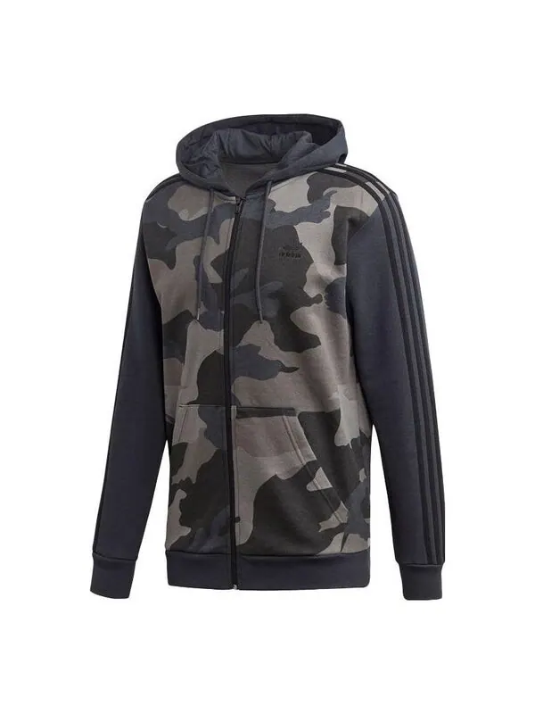 Толстовка Adidas Originals 'Camo' Full Zip Hoodie 'Carbon' — изображение 1 из 4, мульти