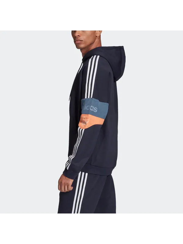 Толстовка adidas originals Team Signature Trefoil 'Legend Ink/Easy Orange' — изображение 3 из 4, синий
