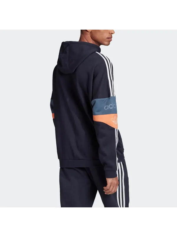 Толстовка adidas originals Team Signature Trefoil 'Legend Ink/Easy Orange' — изображение 4 из 4, синий