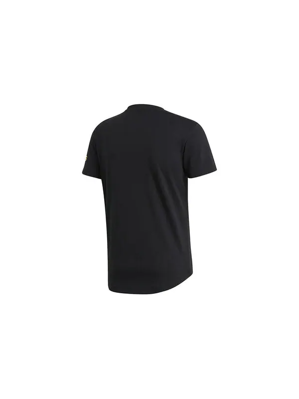 Футболка adidas Running Training Sports Gym Round Neck Short Sleeve Black — изображение 2 из 4, черный