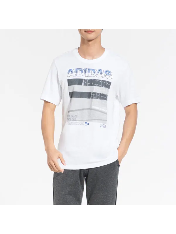 Футболка mh photo tee training sports round neck short sleeve white Adidas — изображение 3 из 4, белый