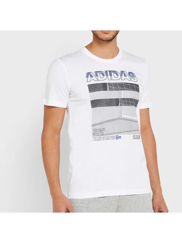 Футболка mh photo tee training sports round neck short sleeve white Adidas — изображение 4 из 4, белый