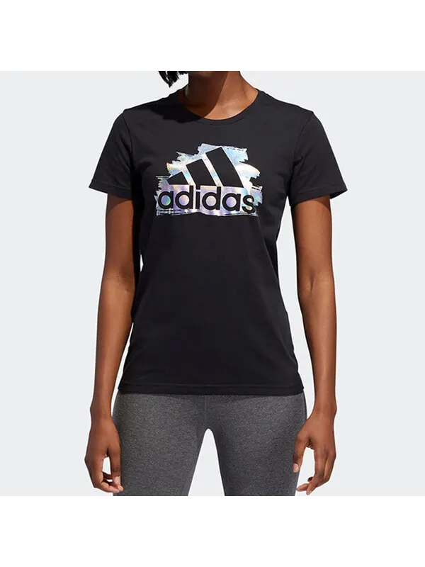 Футболка я вижу тебя значок спортивной Футболка Adidas — изображение 3 из 4, черный