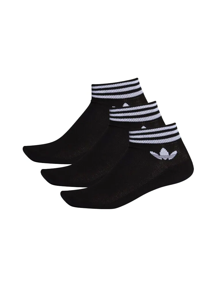 Носки унисекс Adidas Originals Trefoil Ankle Socks 3 Pairs — изображение 1 из 1, черный
