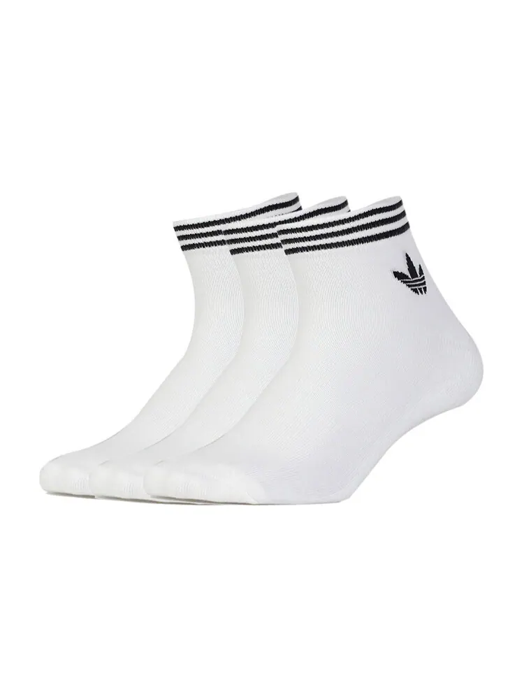 Носки унисекс Adidas Originals Trefoil Ankle Socks 3 Pairs — изображение 1 из 3, белый