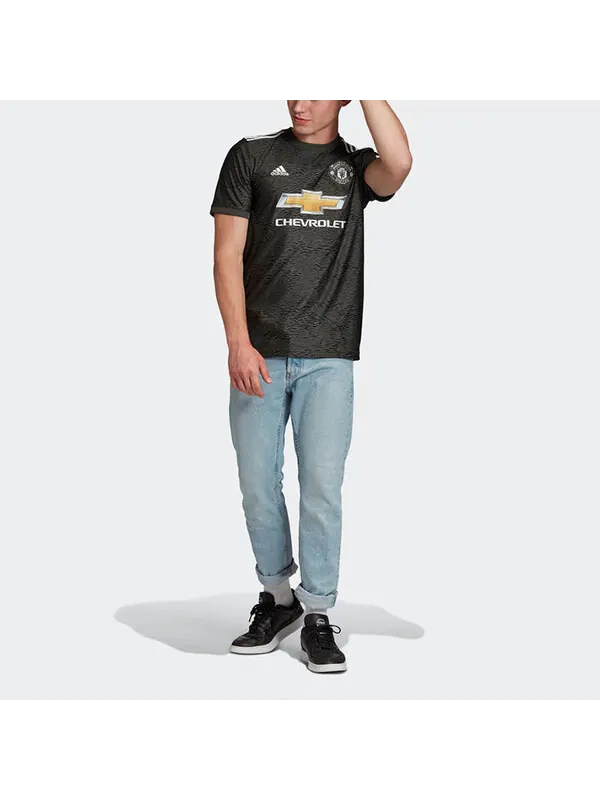 Футболка adidas MUFC A JSY 20-21 Season Manchester United Away SW Fan Edition Sports Short Sleeve — изображение 3 из 4