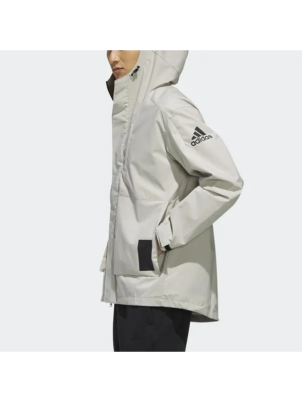 Куртка adidas Sport Performance Windproof Jacket light grey — изображение 4 из 4, светлый серый