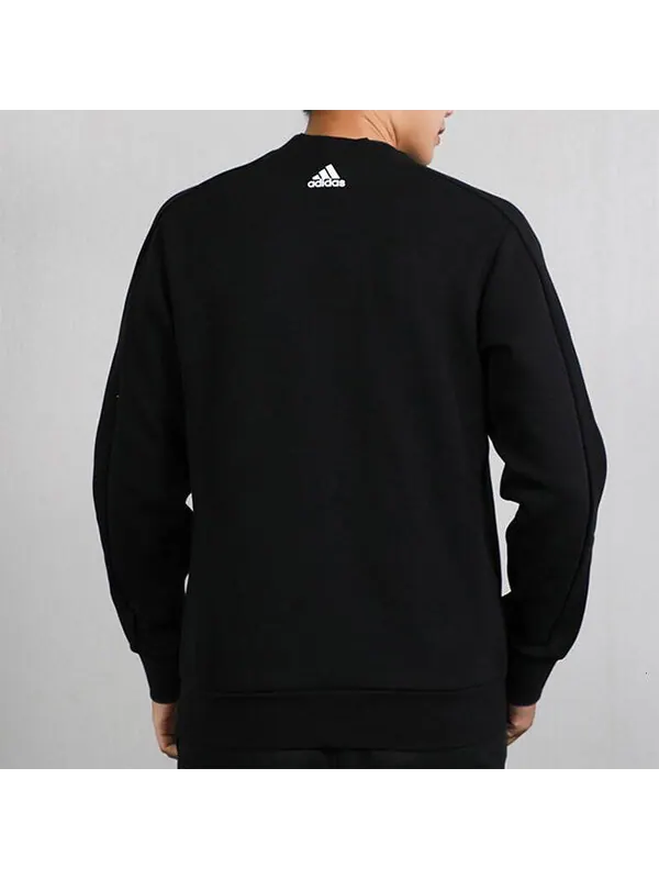 Толстовка sports jacket round neck pullover black Adidas — изображение 4 из 4, черный