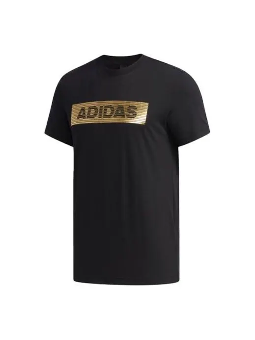 Футболка ai gfx ss foil sports bronzing printing round neck short sleeve black Adidas — изображение 1 из 4, черный