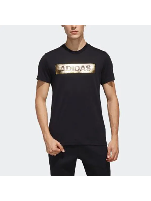 Футболка ai gfx ss foil sports bronzing printing round neck short sleeve black Adidas — изображение 3 из 4, черный