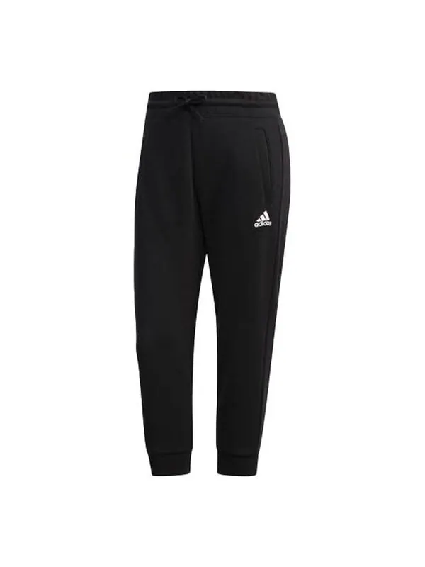 Брюки 3/4 length breathable knit sports pants 'black' Adidas — изображение 1 из 1, черный