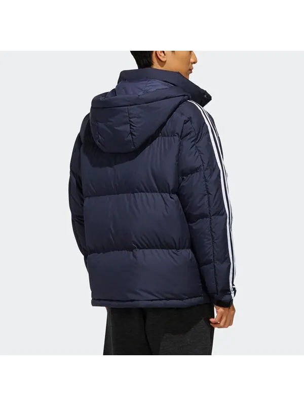 Пуховик adidas 3ST Puff Down Outdoor protection against cold Stay Warm hooded down Jacket Blue — изображение 4 из 4, синий