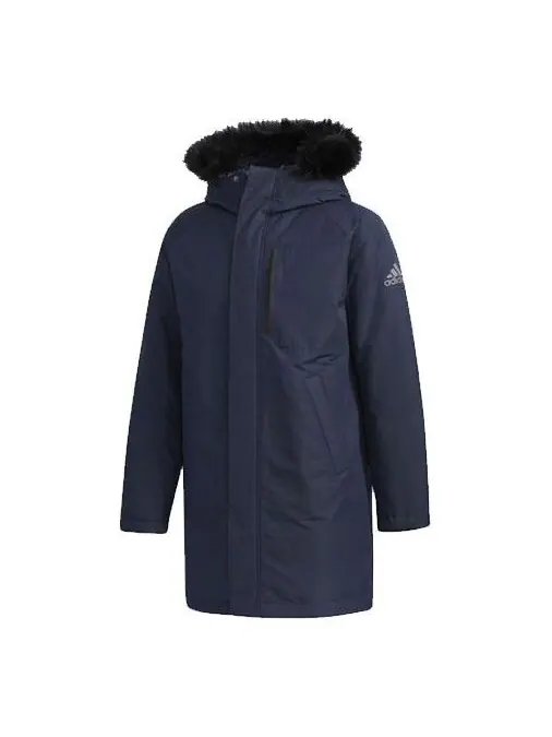 Пуховик adidas Outdoor Medium Style Down Feather Male Blue — изображение 1 из 4, синий
