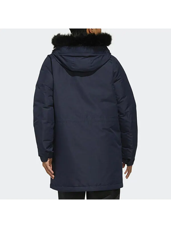 Пуховик adidas Outdoor Medium Style Down Feather Male Blue — изображение 4 из 4, синий