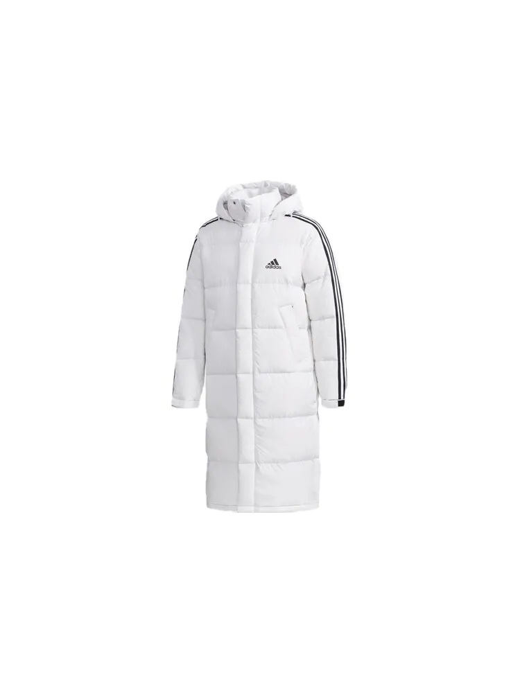 Пуховик Adidas 3-Stripes Long — изображение 1 из 6, белый
