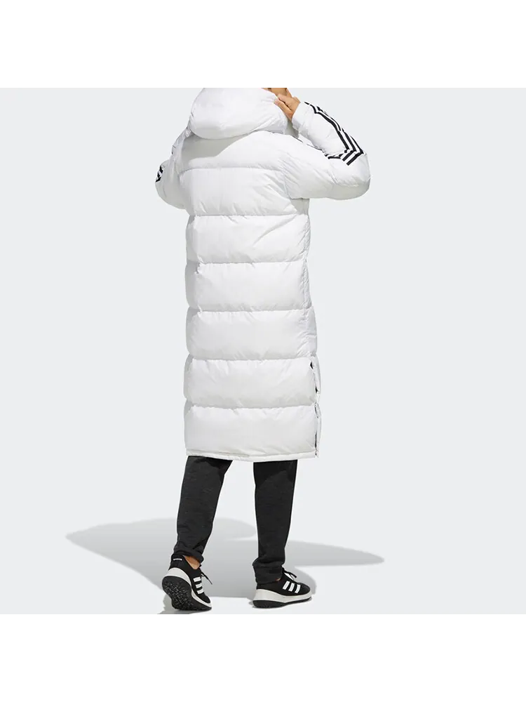 Пуховик Adidas 3-Stripes Long — изображение 4 из 6, белый