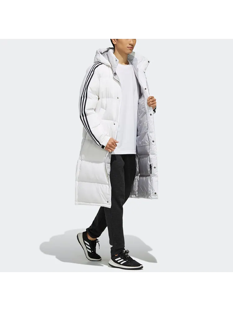 Пуховик Adidas 3-Stripes Long — изображение 6 из 6, белый