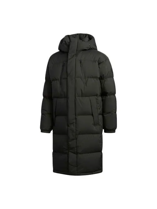 Пуховик adidas MENS Puffy Long Down Brown — изображение 1 из 4, коричневый
