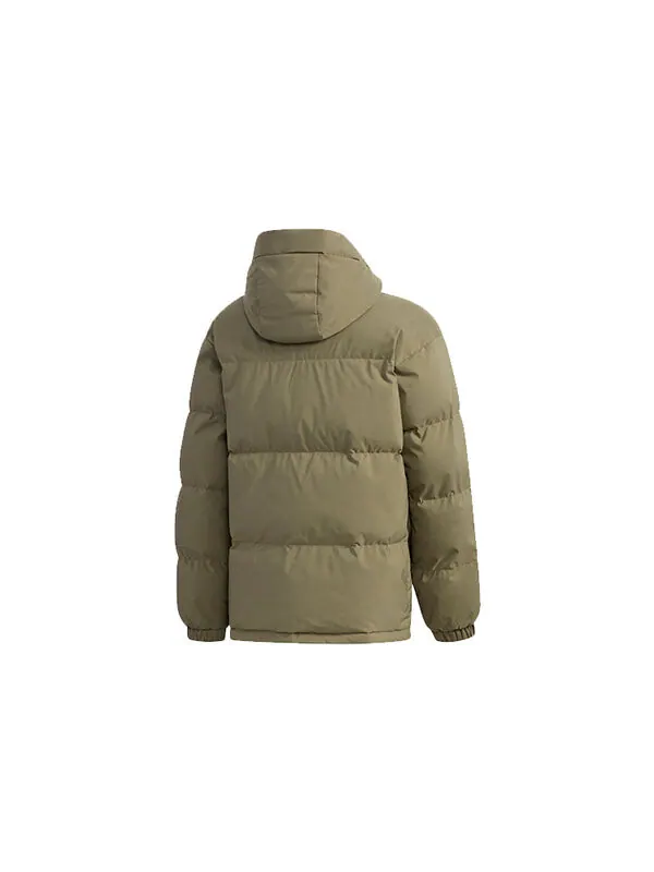 Пуховик adidas Rev 3st Down Ho Stay Warm Reversible Outdoor hooded down Jacket Khaki Brown — изображение 2 из 4, коричневый