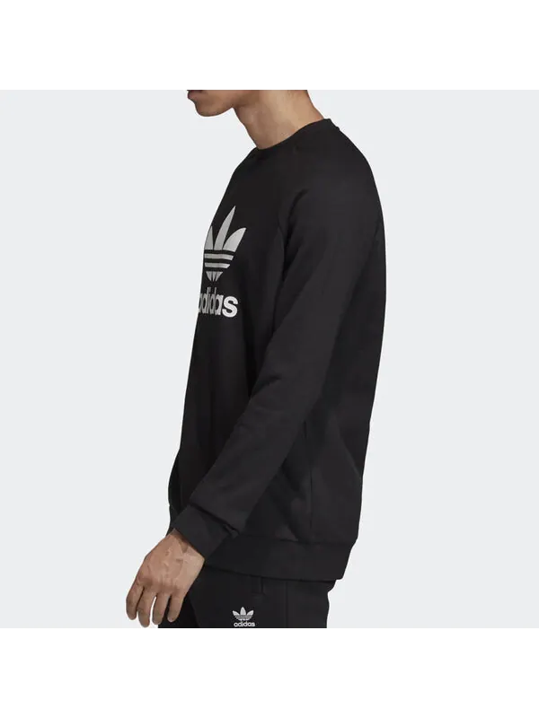 Толстовка adidas originals Trf Flc Crew Sports Pullover Black — изображение 4 из 4, черный