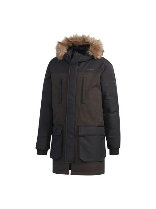 Пуховик adidas neo protection against cold Stay Warm Cozy Breathable Down Jacket Black — изображение 1 из 4, черный
