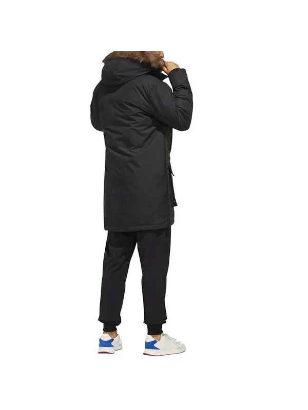 Пуховик adidas neo protection against cold Stay Warm Cozy Breathable Down Jacket Black — изображение 4 из 4, черный
