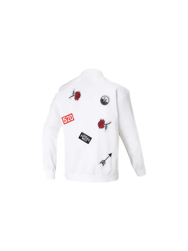 Куртка Men's adidas Casual Sports Baseball White Jacket — изображение 2 из 4, белый