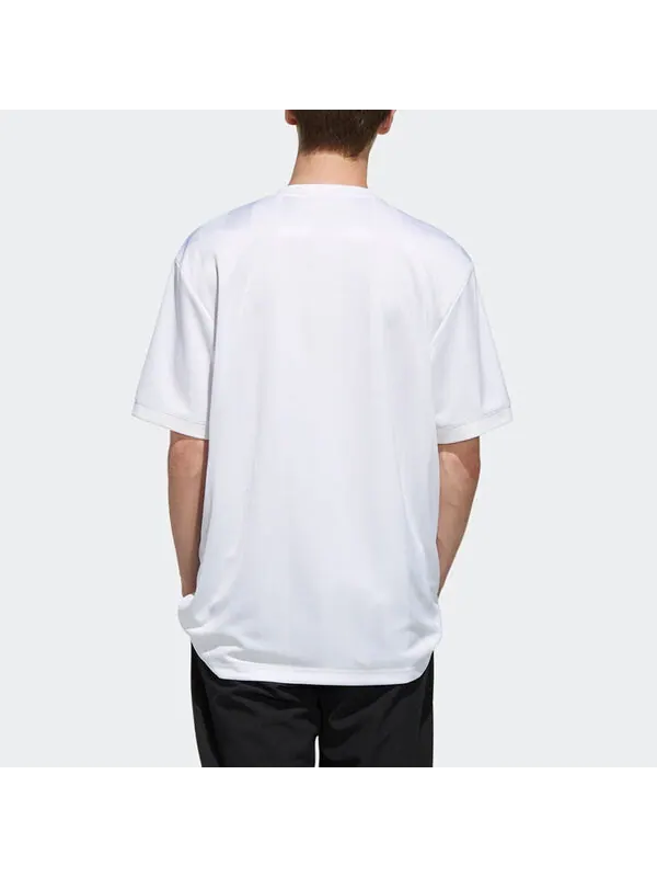 Футболка men's neo logo printing sports round neck short sleeve white t-shirt Adidas — изображение 4 из 4, белый