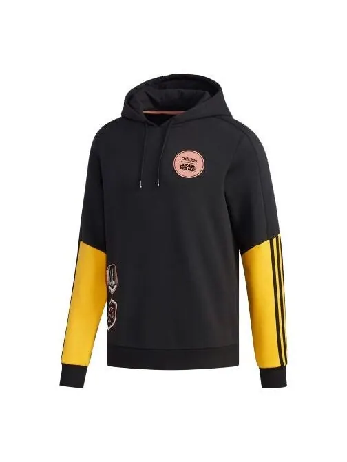 Толстовка adidas neo M Sw Hd Star War Logo Fleece Lined Sports Pullover Black — изображение 1 из 2, черный