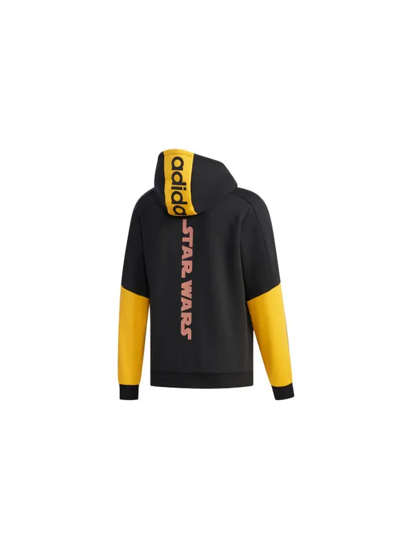 Толстовка adidas neo M Sw Hd Star War Logo Fleece Lined Sports Pullover Black — изображение 2 из 2, черный