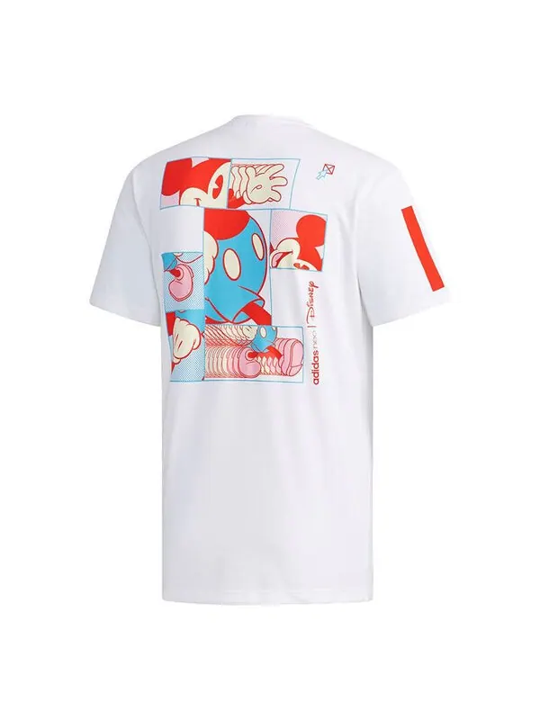 Футболка neo mcky&mnn t1 casual sports mickey pattern short sleeve white Adidas — изображение 1 из 4, белый