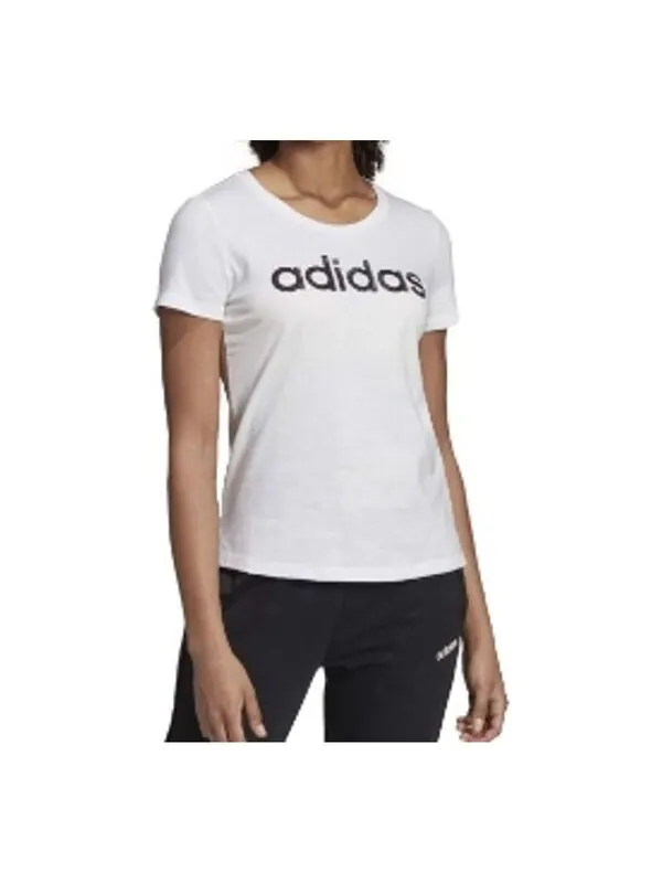 Футболка с графическим логотипом и эффектом кисти Adidas — изображение 3 из 3, белый/черный