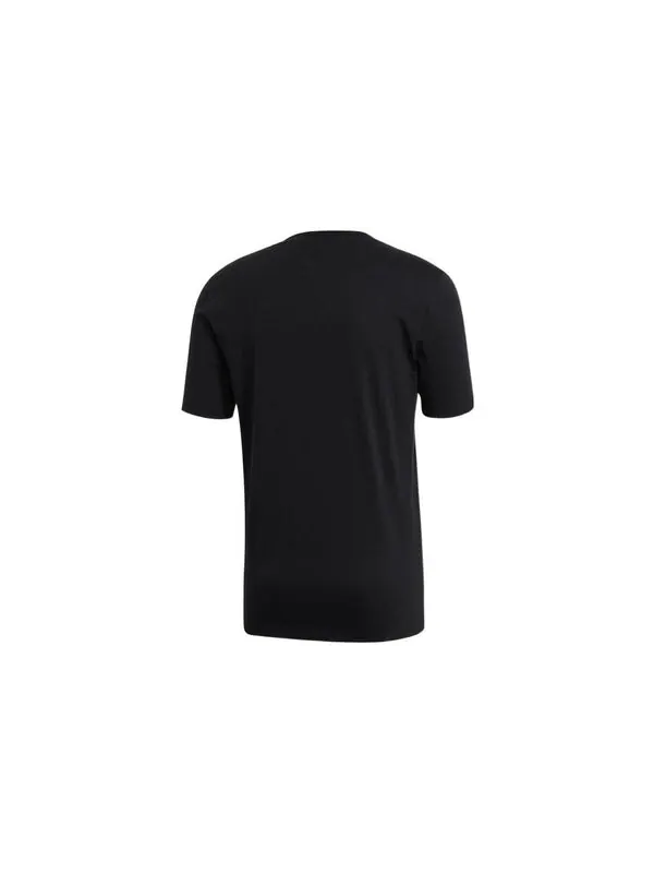 Футболка Men's adidas Alphabet Logo Printing Round Neck Casual Short Sleeve Black T-Shirt — изображение 2 из 4, мульти